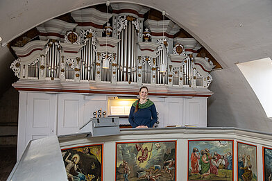 Hesse-Orgel in Kirche St. Dionysius, Möbisburg
