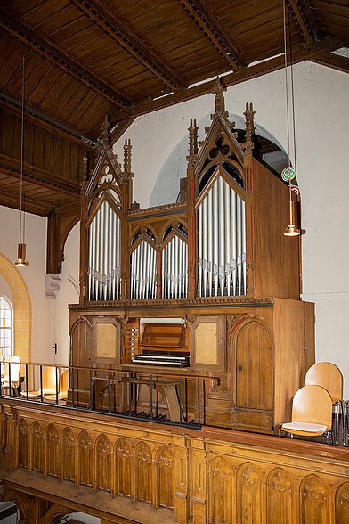 Ladegast-Orgel in Johanneskirche, Hochheim (momentan außer Betrieb)