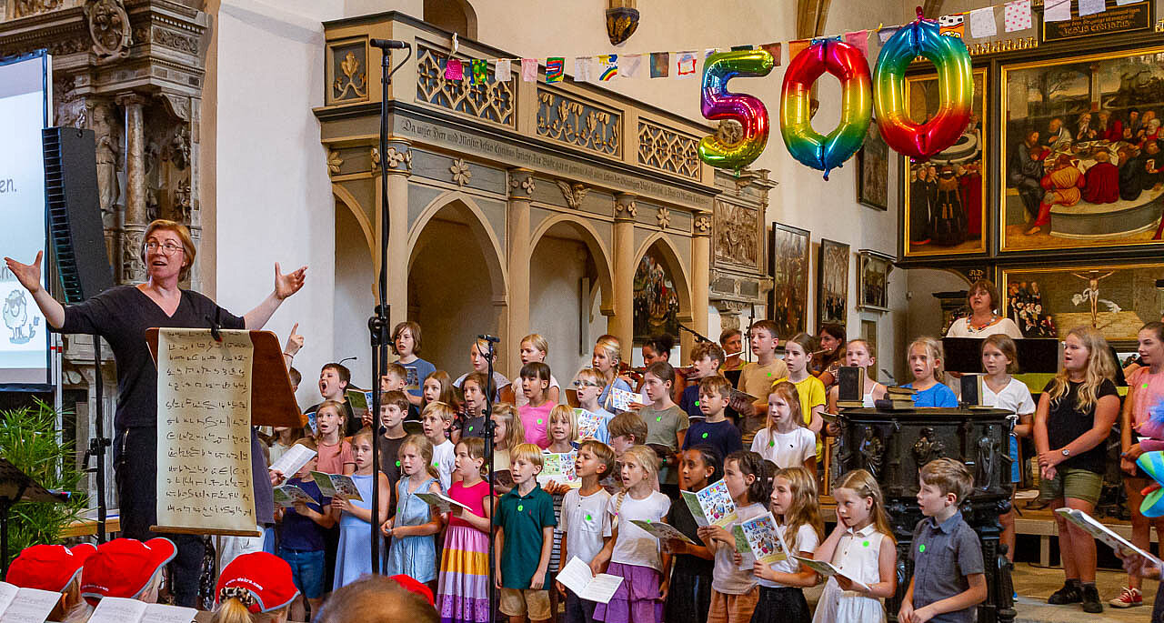 Landeskinderchortag in Wittenberg. Foto: Matthias Keilholz