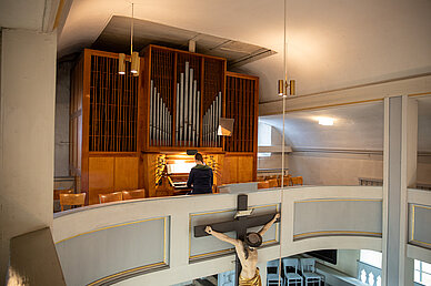 Jehmlich-Orgel in Kirche St. Benignus, Bischleben